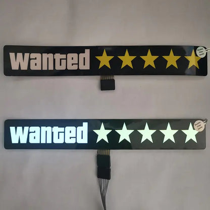 TX 5 Stars Wanted LED Window Sticker